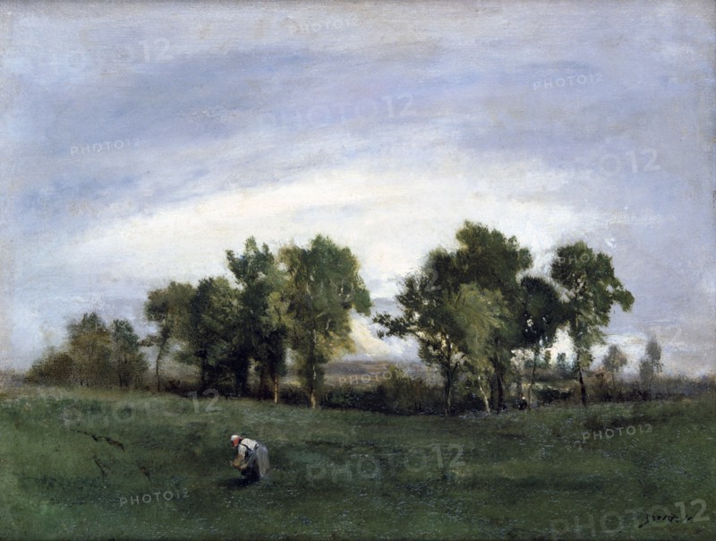 Peasant in a Field': oil on canvas