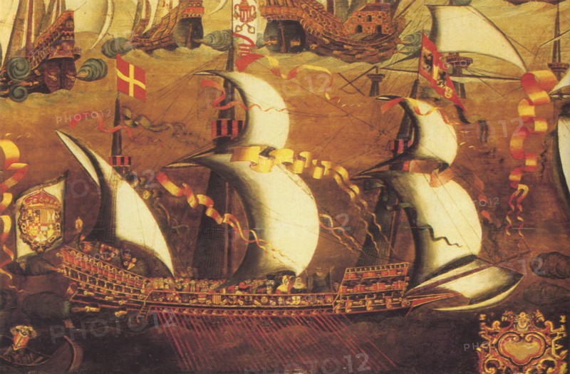 A galliass or galleass, part of the Spanish Armarda