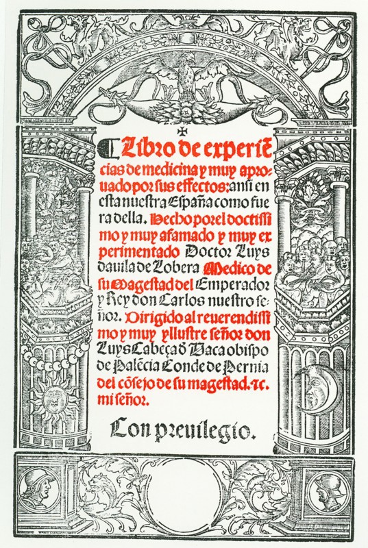 Title page of "Libro de Experiencias de Medicina"