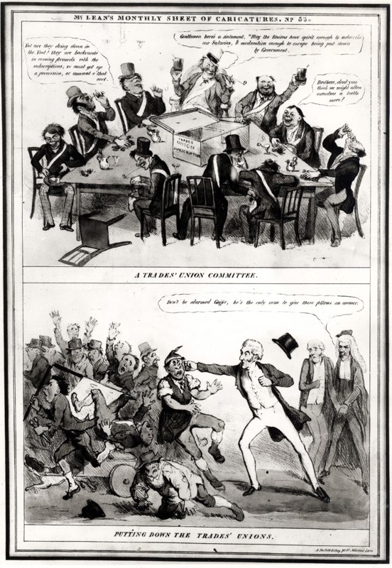 Anti-Trades Union cartoon