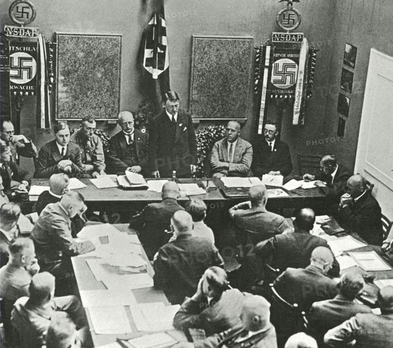 Hitler in Munich adressing a meeting of the NSDAP in 1925