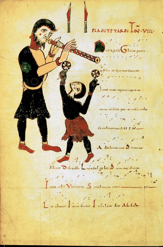 Jongleur and an acrobat or juggler