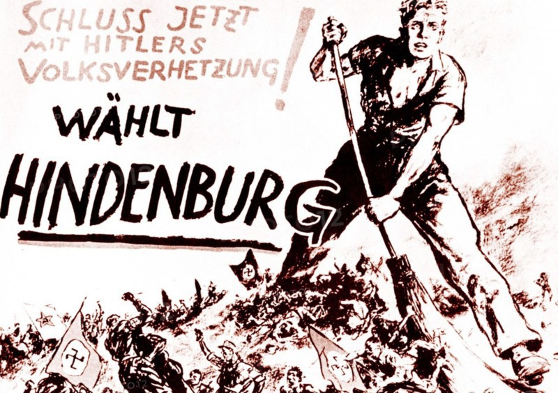 Paul von Hindenburg, German Chancellor, in 1932