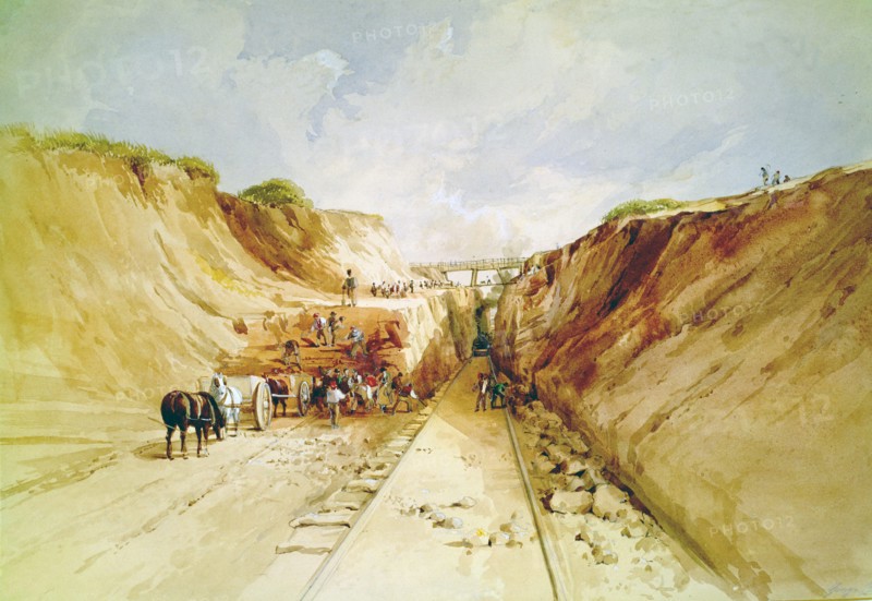 Construction of a Railway Line', 1841