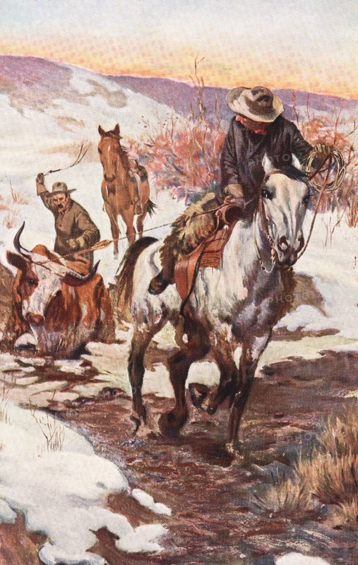 Winter work for cowboys