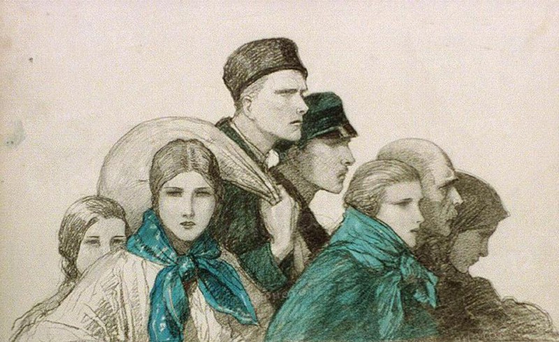 Immigrants de Russie ou d'Europe de l'Est arrivant aux Etats-Unis