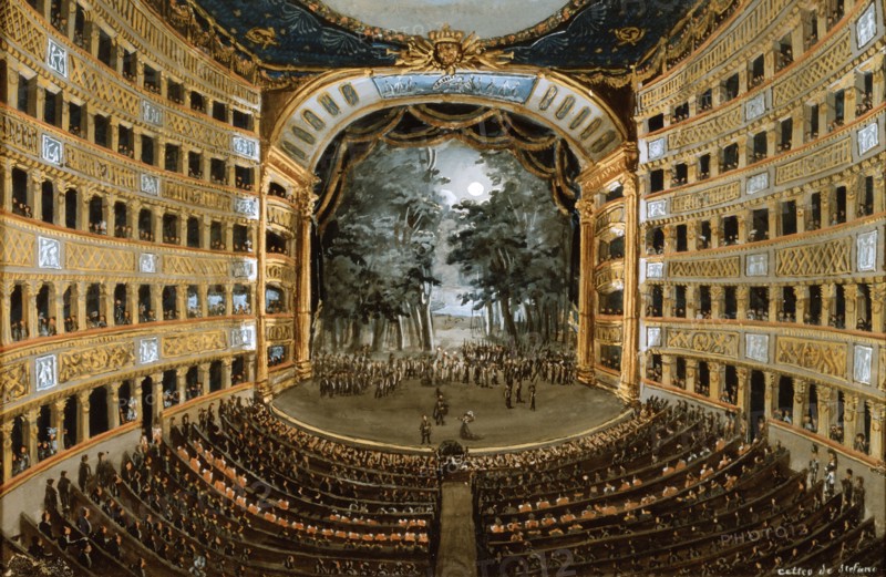 Stefano, Naples : Interior of the Theatre of San Carlo