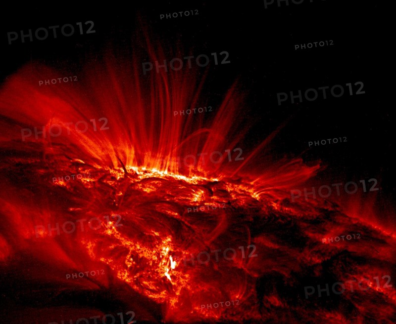 Ultraviolet image showing arcs of gas