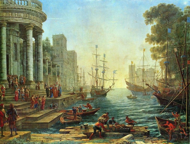 Le Lorrain, Port avec l'embarquement de saint Ursule