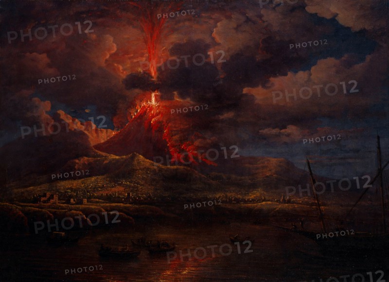 William Marlow, Vesuvius erupting at Night'