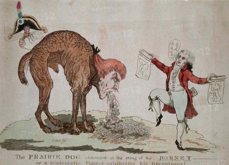 Cartoon against Thomas Jefferson's, 1804