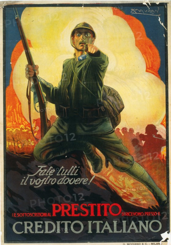 Affiche du gouvernement italien pour l'Emprunt de guerre
