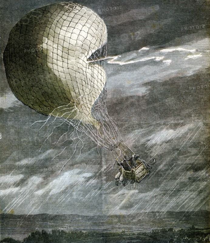 Death of the French aviators Godard and Panis