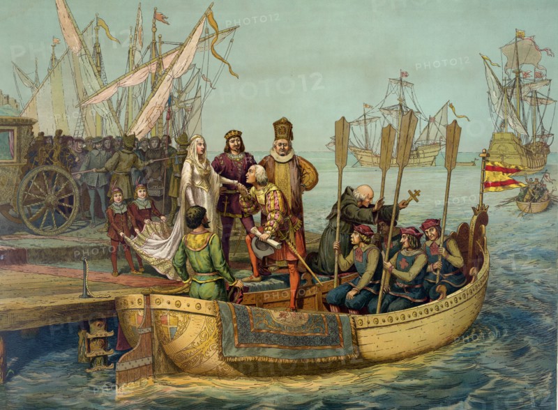 Christophe Colomb prend congé d'Isabelle de Castille et de Ferdinand II
