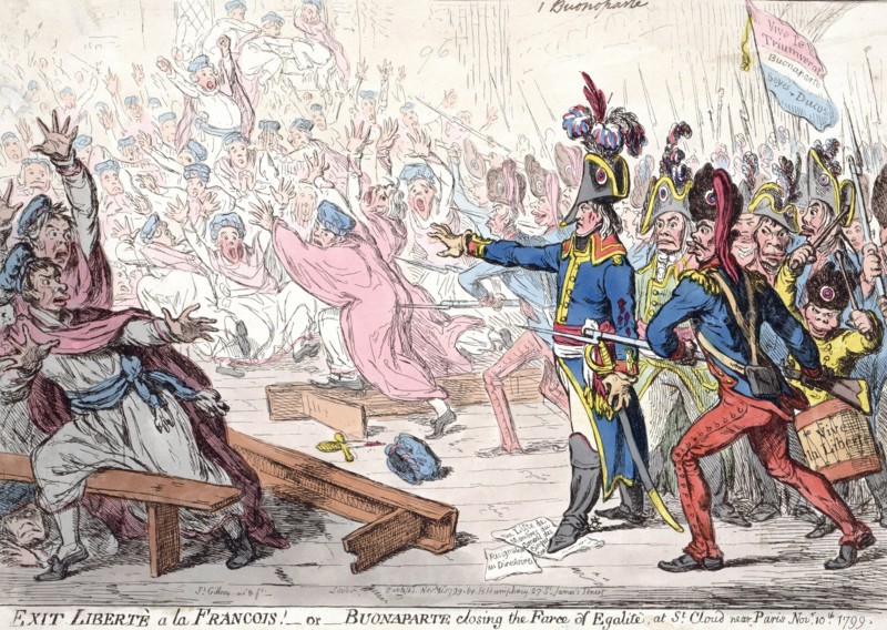 Exit Liberte al Francois! Or Buonaparte closing the Farce of Egalite