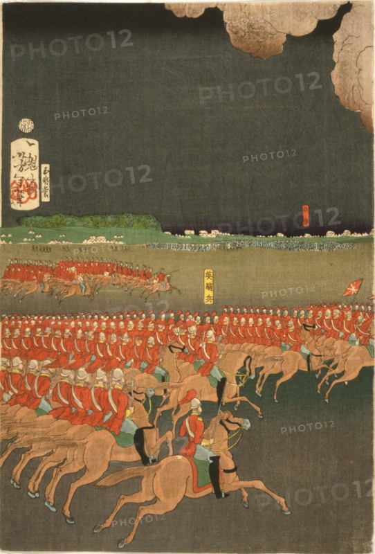 Yoshitoshi, rench and British troops engaged in training