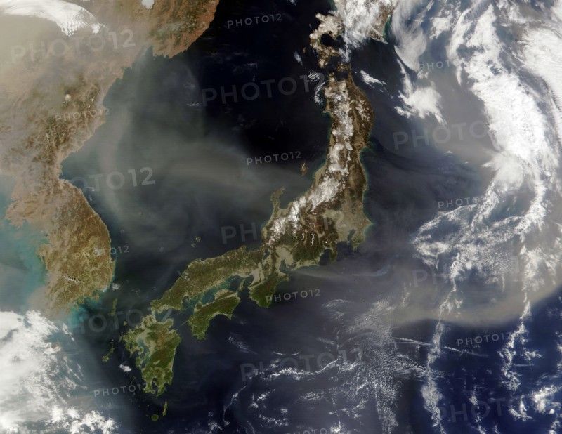 Vue satellite du Japon