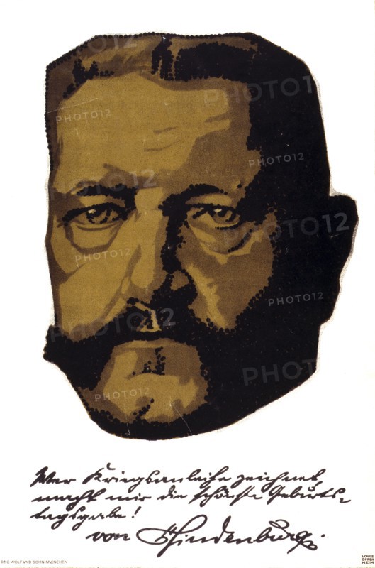 General Field Marshall Paul von Hindenburg poster