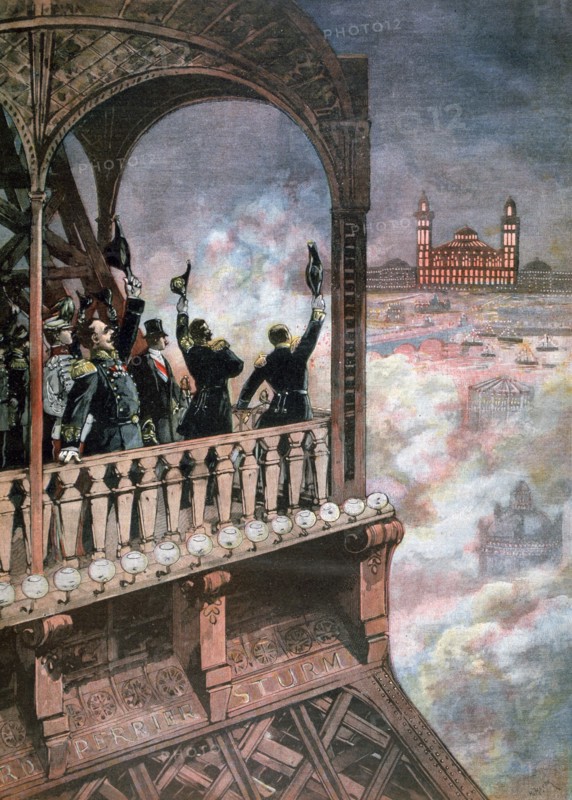 Politicians and diplomats  on the Eiffel Tower
