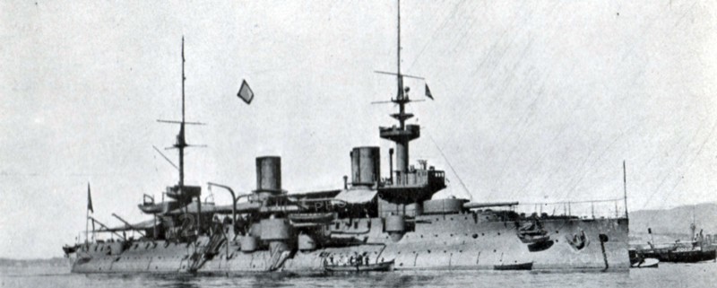 French Navy pre-dreadnought battleship 'Bouvet'
