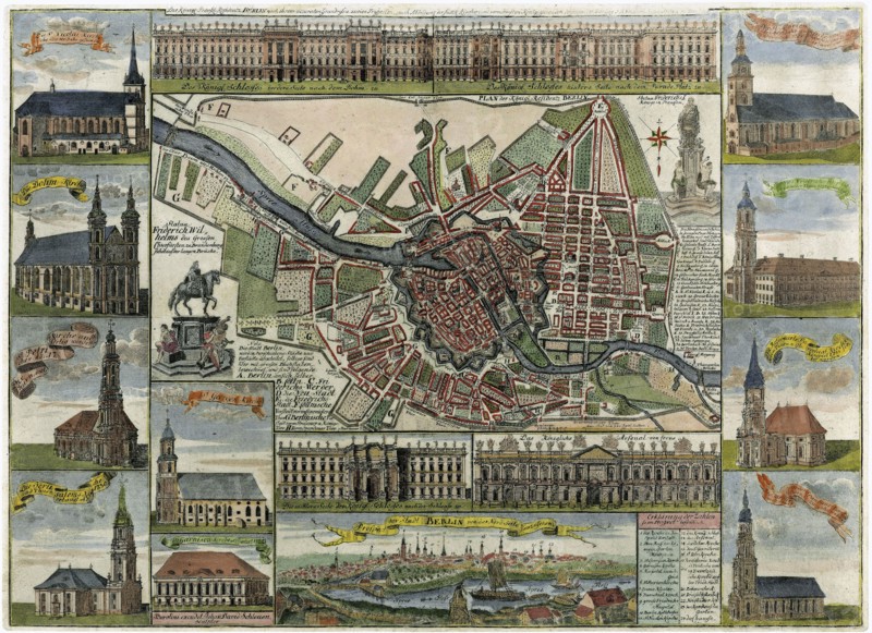 Map of Berlin in the late 17th century