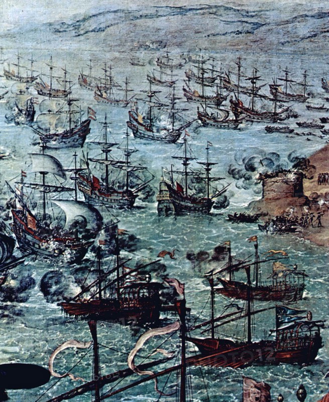 In April 1587 a raid by the Englishman Sir Francis Drake occupied the harbour of Cadiz for three days