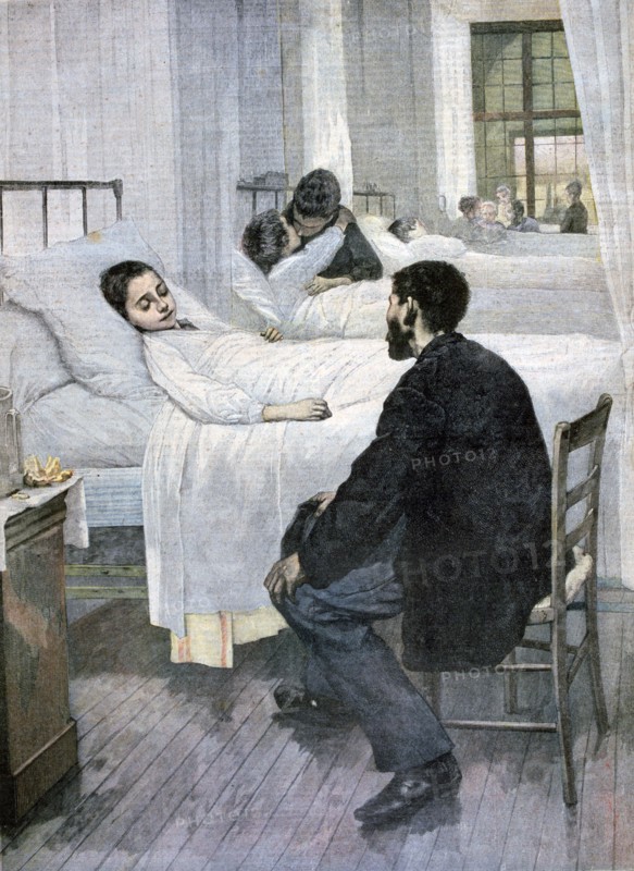 Visiting day in a children's hospital