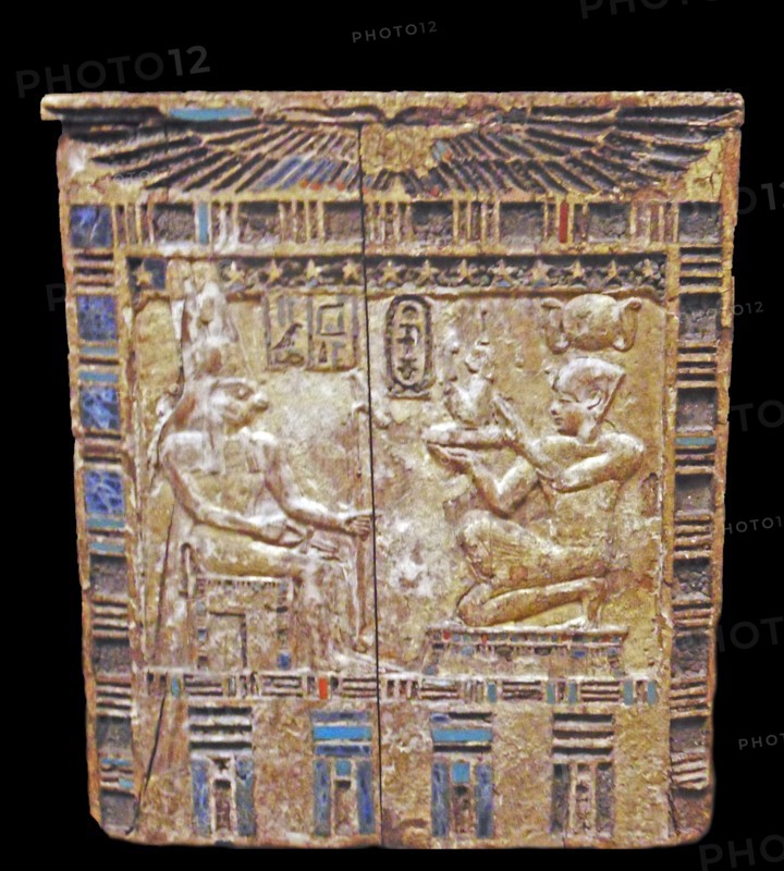 Back of an altar gilded and inlaid wood