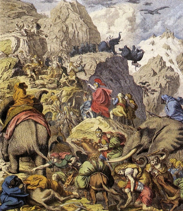 Hannibal crossing the Alps