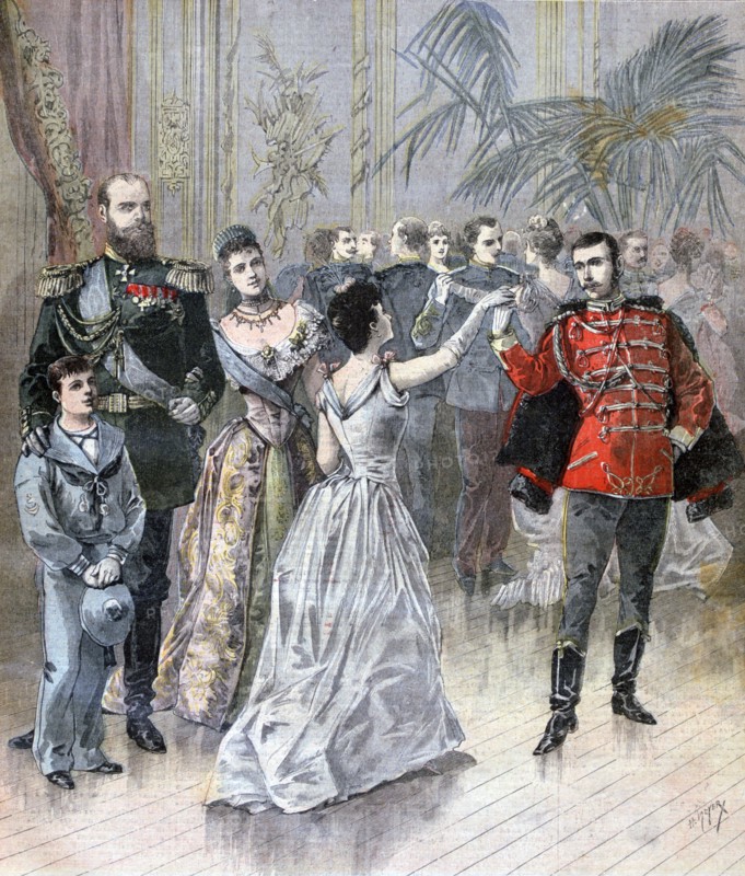 Tsar Alexander III with the Tsarina and Tsarevich
