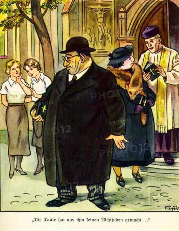 Nazi anti Semitic propaganda illustration
