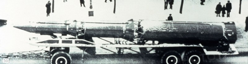 A view of a Soviet SS-13 intercontinental ballistic missile