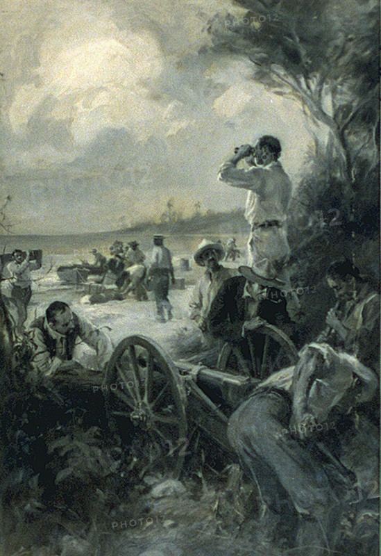 Scene during Spanish American War 1898
