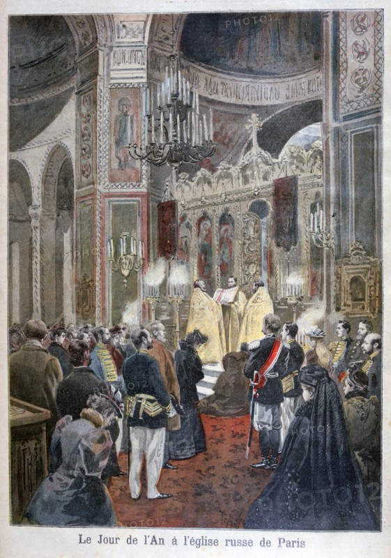 Celebration of the New Year at the Russian Orthodox church in Paris