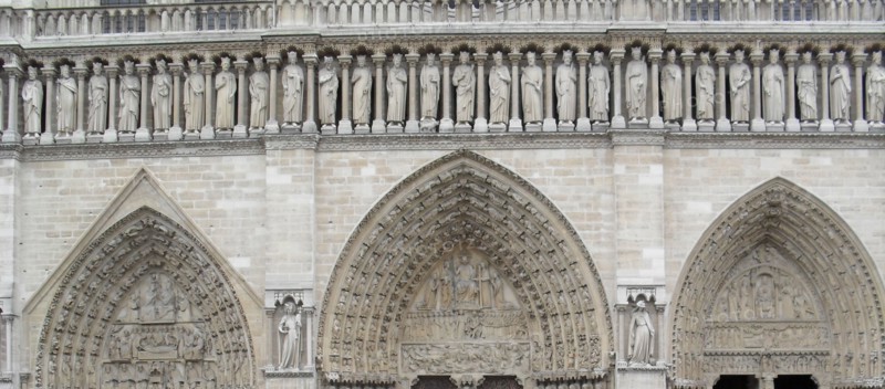 Exterior façade of the Cathedral of Notre Dame