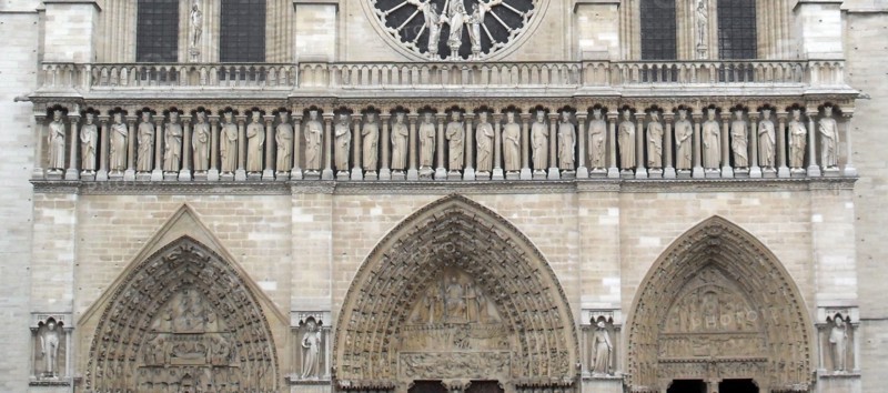 Exterior façade of the Cathedral of Notre Dame
