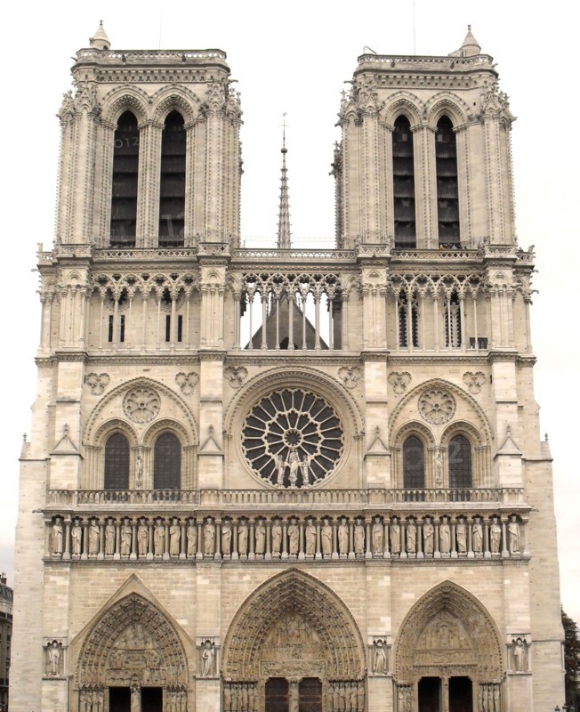 Exterior façade of the Cathedral of Notre Dame