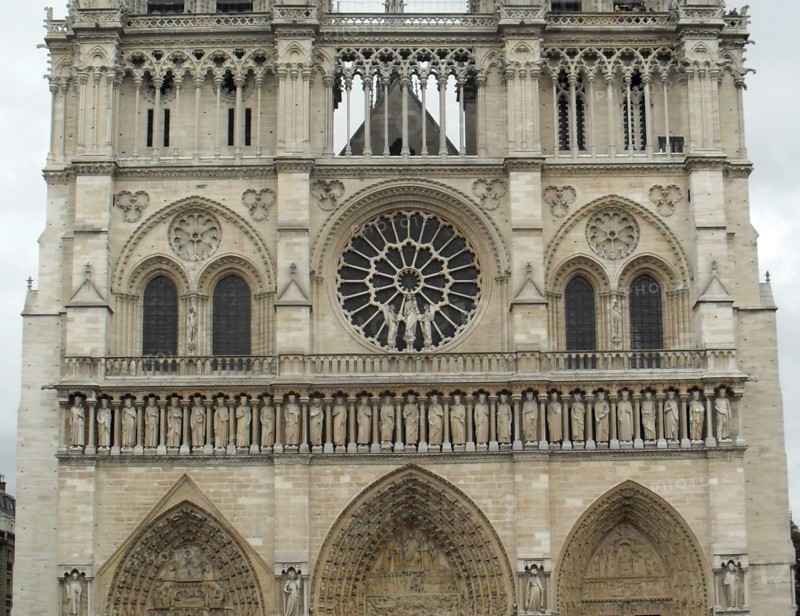 Exterior façade of the Cathedral of Notre Dame