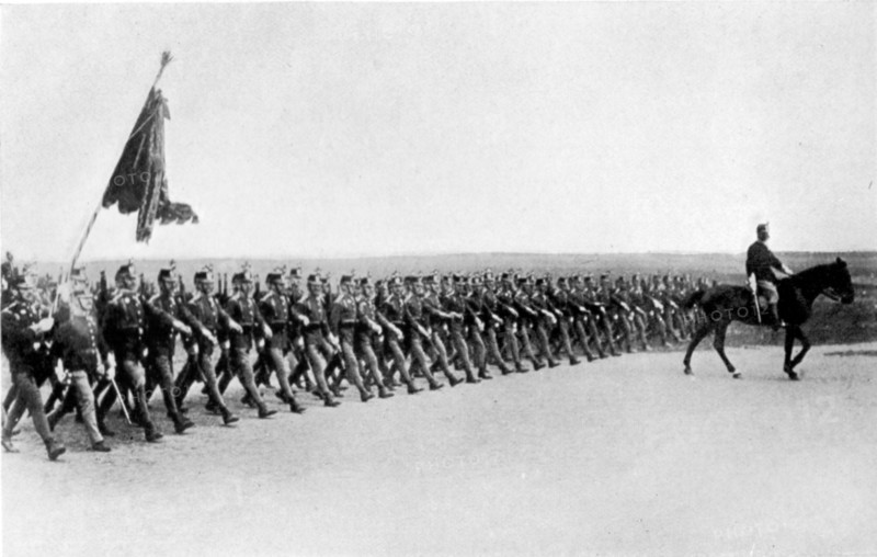 Austrian infantry on dress parade