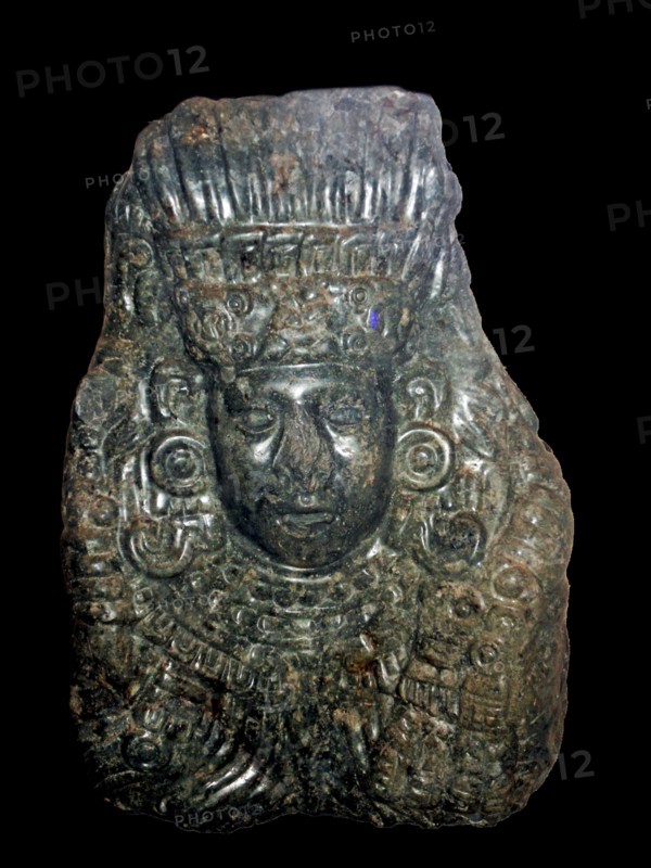 Jade bust of Quetzalcoatl Aztec