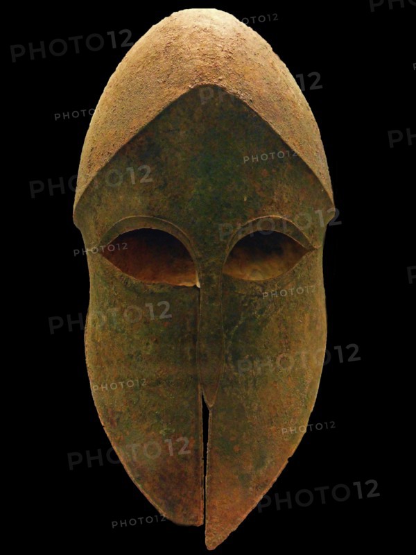 Bronze helmet in the British Museum