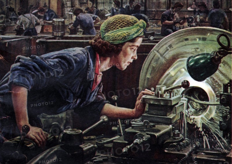 Ruby Loftus screwing a breech ring by Dame Laura Knight