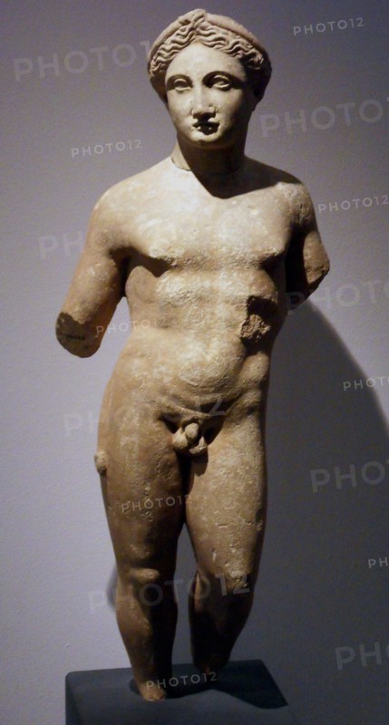 Statue of a naked youth