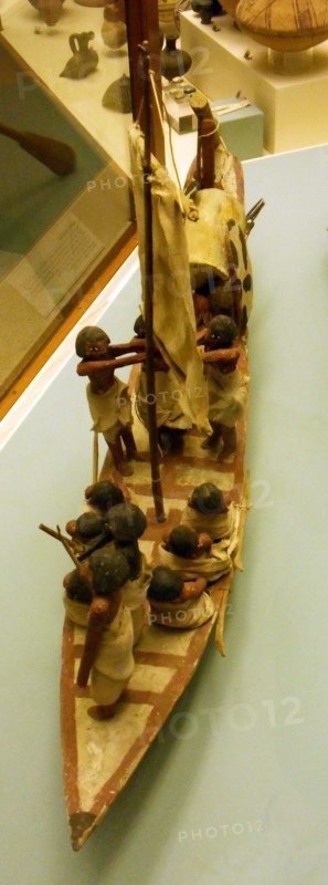 Model of military boat found in an Egyptian tomb