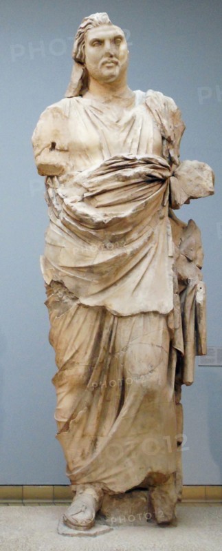 Colossal statue of a man