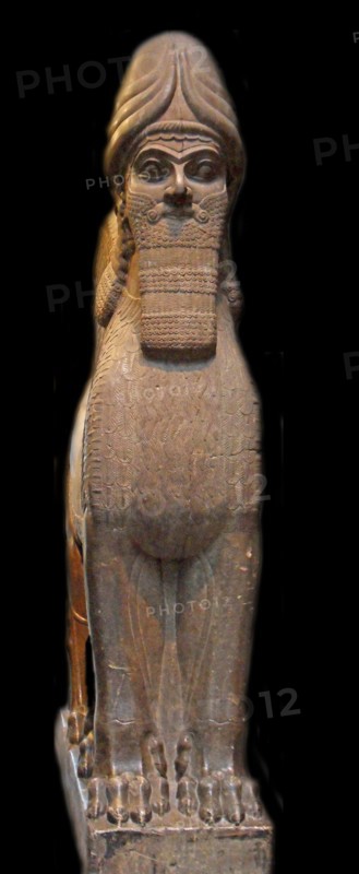 Winged human headed Lion