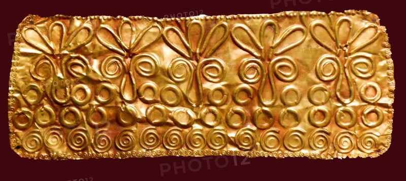 Gold funery diadem circa 1450-1200 BC from Enkomi