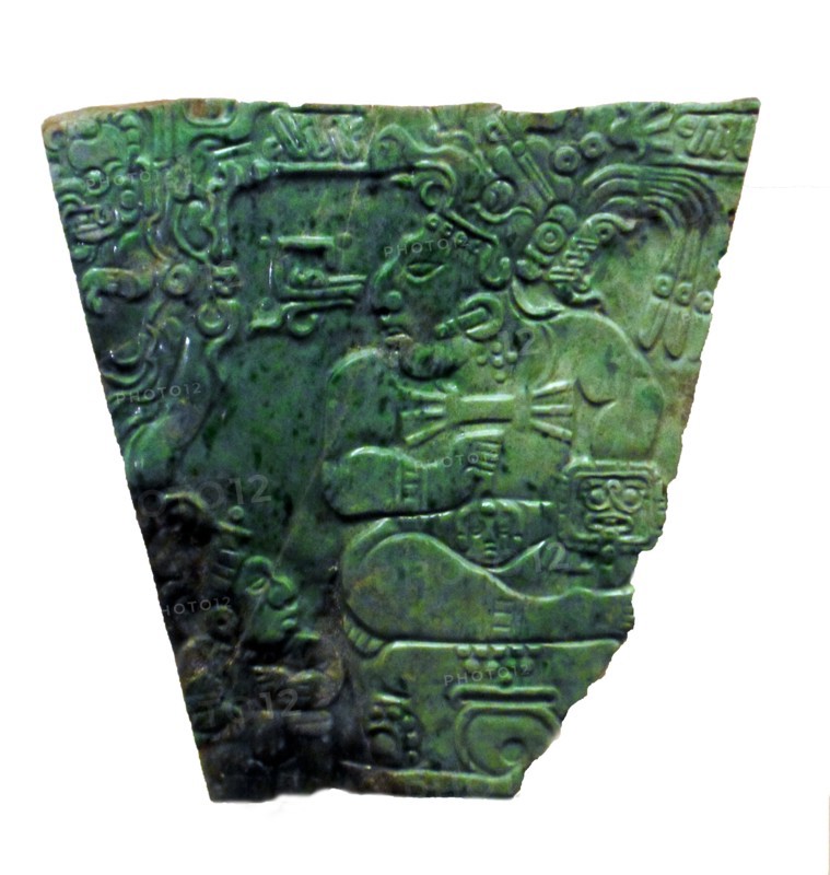 Jade plaque of a Maya king