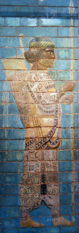 Glazed brick relief panel Achaemenid Persian