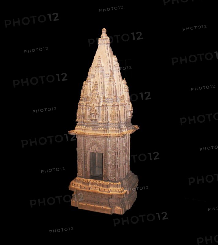 Sandstone miniature Hindu temple possibly from Benares